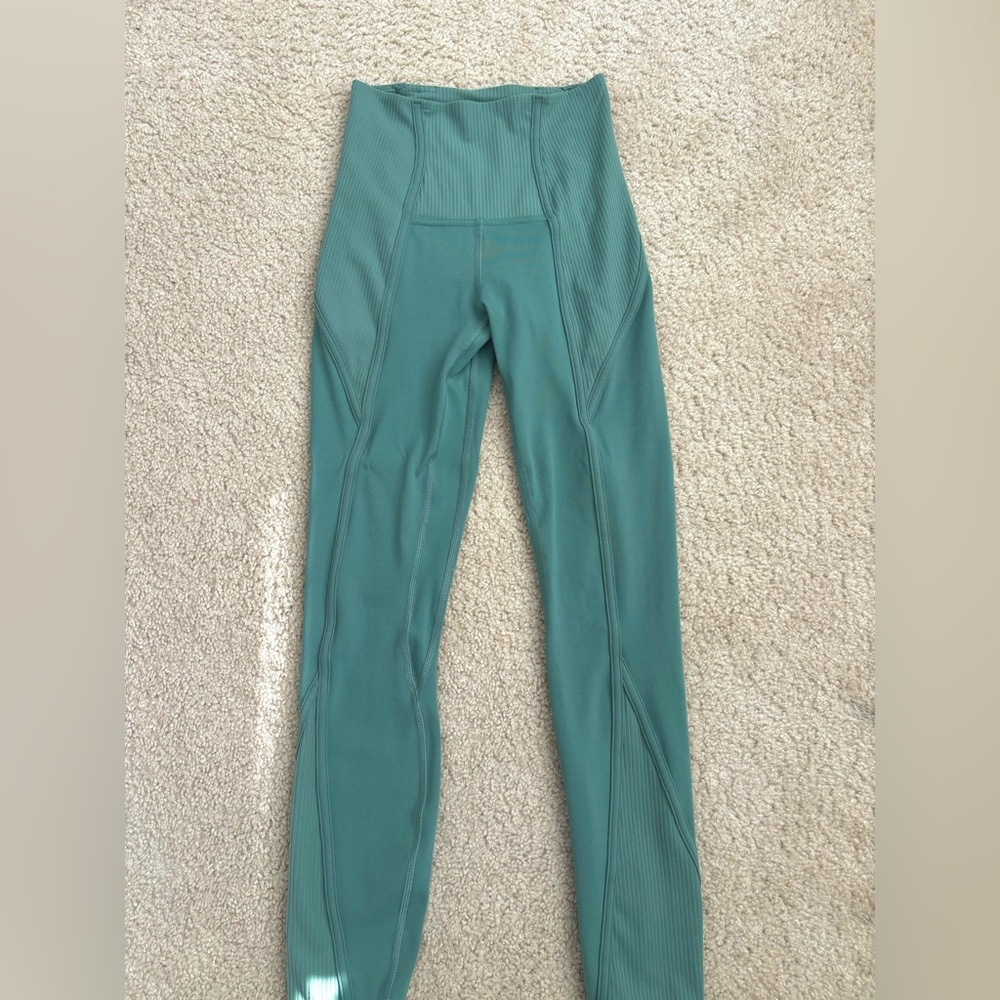 Lululemon align ribbed panel high-rise tight 25” (Tidewater Teal)
